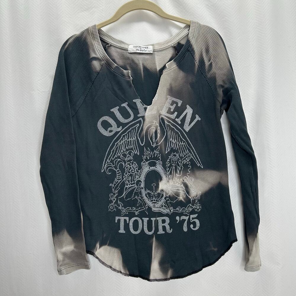 Daydreamer X Free People gray Queen thermal band long sleeve med